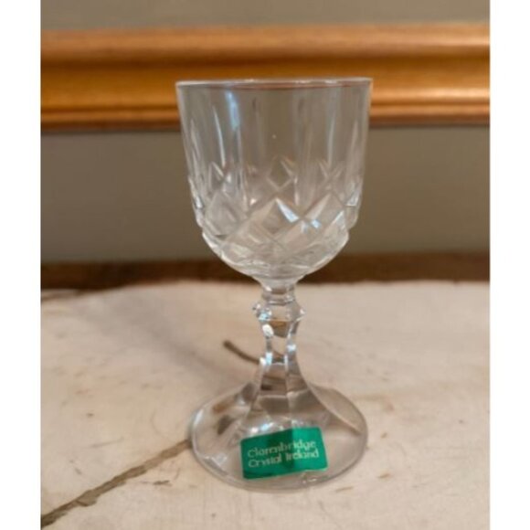 Clarenbridge Crystal Ireland Kells 4-Piece Wine Glass Goblet Set Vintage - Picture 7 of 7